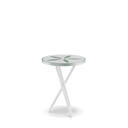 Sand Dollar Side Table 18" Tex White - White And Basil Duraboard sand dollar side table 18" tex white - white and basil duraboard